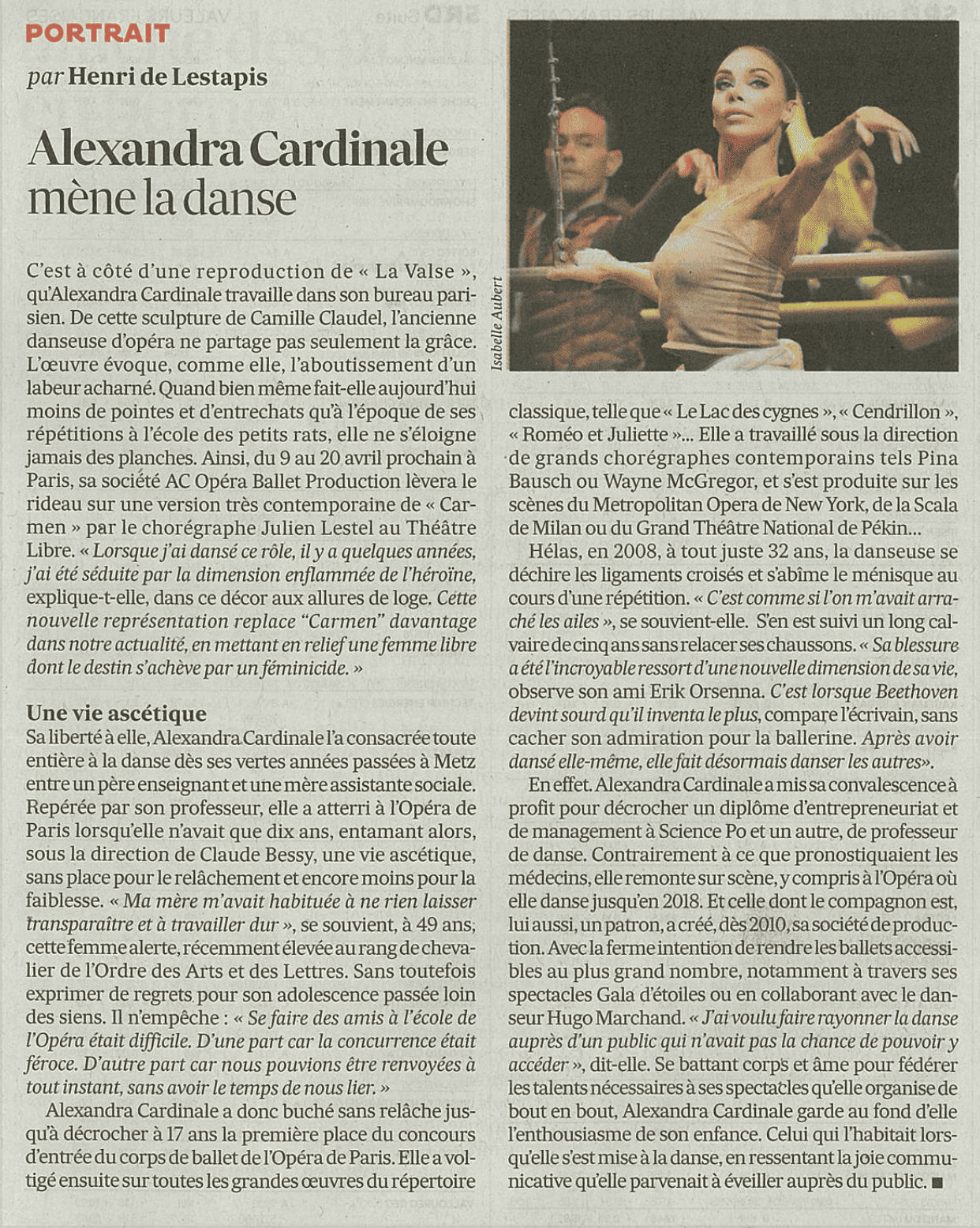 Les Echos Alexandra Cardinale