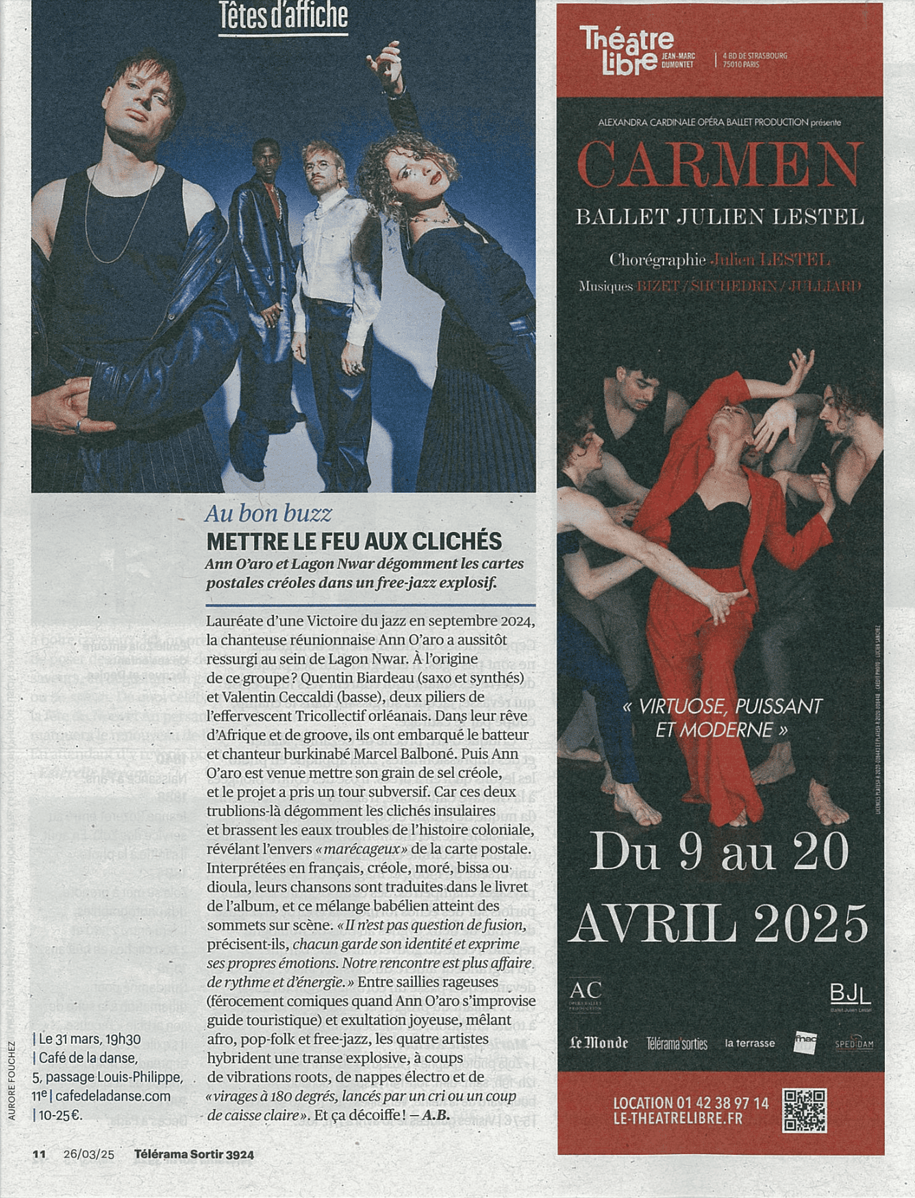 Télérama Sortir Carmen