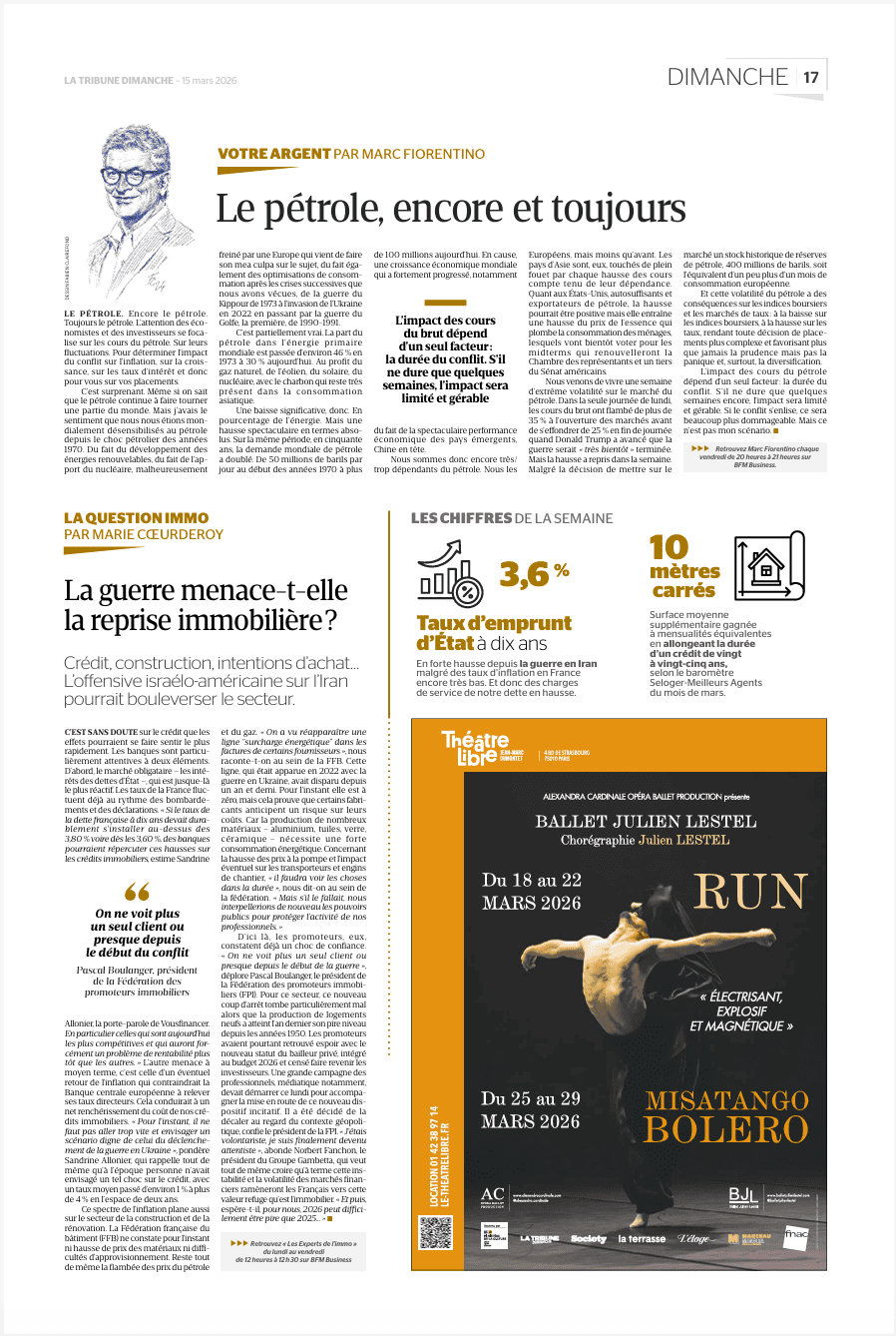 La Tribune du Dimanche annonce