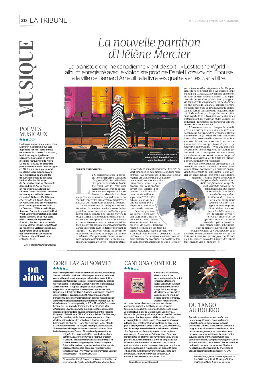 La Tribune du Dimanche article